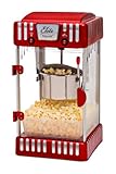 Elite Gourmet EPM-250# Popcornmaschine im klassischen Jahrmarkt-Design zum Hinstellen, Retro-Stil, heißes Kino-Popcorn mit Butter, 70 g, rot