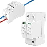 2p DC Solar PV überspannungsschutzgerät: 1000VDC 40KA DC Photovoltaik Überspannungsschutz, 35mm Sicherungshalter Hutschiene, Photovoltaik Haushalts Blitzschutz Niederspannungsableiter