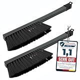[ 2 Stück ] - Schneebesen Auto Besen Winter Murska Besen Auto Schnee - Schneebesen Auto lackschonend - Schneebürste Auto Schneefeger Auto Besen Schnee Winter Feger Bürste (2x L&P A059 Schwarz Grau)