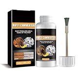 Rostumwandler Auto Mit Grundierung - Weiß, Rostentferner Auto, Entroster, RostlöSer Iron Powder Remover, Rostkonverter mit Pinsel 2 in 1, Rostschutzgrundierung, für Metall/Fahrrad/Auto/Fahrradkette