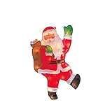 Konstsmide LED Fensterbild, Weihnachtsmann, 20 warm weiße Dioden, 230V, Innen, weißes Kabel - 2850-010