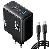 INIU 100W USB C Ladegerät, Laptop Schnellladegerät mit USB C Kabel, GaN 3-Port Mehrfach Netzteil für MacBook Air Pro, iPad, iPhone 17 16 15 Pro Max, Samsung Galaxy S25 S24 Ultra, Pixel, Switch 2 etc