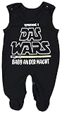 TupTam Unisex Baby Strampler mit Spruch I love Mum and Dad, Farbe: Schwarz - DAS WARS, Größe: 68