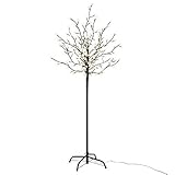 200 LED Baum mit Blüten Blütenbaum Lichterbaum warm-weiß 150 cm hoch Trafo IP44 Timer Weihnachtsbeleuchtung Weihnachtsdeko Xmas