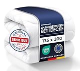 Gentle North Bettdecke 135x200 als Schlafdecke - 4-Jahreszeiten Bettdecke für Allergiker geeignet - Weiche Steppdecke - Besonders Flauschig & waschbar bei 60°