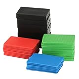 40 Stk Abstandshalter Kunststoff Unterlegplatten Kunststoff Verglasungsklötze Set, Unterlegplättchen, Kunststoff Distanzklötze Glaserklötze Abstandhalter Fensterklötze für Verlegen Fliesen(4 Größen)