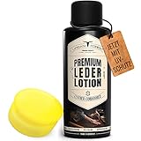 · URBAN FOREST · PREMIUM PRODUCTS Sofa Couch Glattleder Vorteilsgröße 500 ml I Pflegemittel für Ledersofa Lederlotion Ledercouch Milde Leder Lotion inkl. Schwamm von URBAN Forest