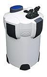 AquaOne Aquarium Außenfilter HW-302 1000 L/h I Hochwertiger Filter für Aquarien bis 400 Liter I Pumpe mit Filtermedien für Süßwasser und Meerwasser Becken