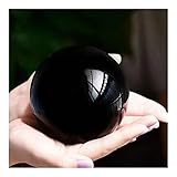 SHAFACIAL Natürliche Obsidian Crystal Ball Natürliche Kristall Chakra Er Energie Heilsteine ​​Raum Home Aquarium Dekoration Zubehör Spirituelle Unterstützung(65-70mm)