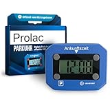 PROlac Elektronische Parkscheibe mit offizieller KBA Zulassung – Intelligente Parkscheibe elektrisch mit Zulassung – Digitale Parkscheibe Auto mit Nachtmodus und Taktungseinstellung