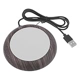 Housoutil USB Heizuntersetzer Metall Elektrischer Tassenwärmer mit Dreistufiger Temperaturregelung Kompakt und Tragbar für Kaffee Tee Heißgetränke Am Schreibtisch