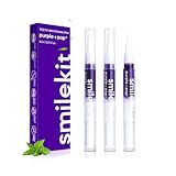 Zahnaufhellung Stift (3 Stück)- Sofort Bleaching für weißere Zähne, Teeth Whitening Pen gegen Kaffee-Tee-Nikotinverfärbungen, Zähne aufhellen mit purpurnem Gel (Schnellwirkend & Minzaroma)