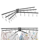 Wäscheständer aus Edelstahl, rostfreie Haken, starkes, platzsparendes Design für Hut, Tasche, Kleidung, Unterwäsche, BH