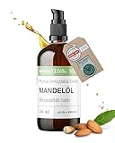 wesentlich. Mandelöl BIO kaltgepresst | für Kosmetik, Haare und Gesicht | Baby Pflege und Basis für Badeöl und Massageöl