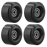 4 Stück Quad-Skate-Ersatz, Inline Skate Teile Räder, Skateboard Rollen 58*32mm, Quad Rollschuhe Ersatz Rollen, PU Räder mit Lagern, Longboard Rollen für Außen Innen Doppel Skating Skateboard (Schwarz)