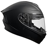 Integralhelm Helm Motorradhelm RALLOX M72 Größe L schwarz matt