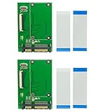 NONDK 2 x 1,8 Zoll 40 Pin ZIF/SSD HDD Festplattenlaufwerk One 7 + 15 22 Pin SAT Adapter