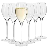 Krosno Champagnergläser Prosecco-Gläser | Set von 6 | 280 ML | Harmony Kollektion | Sektgläser Sektflöten | Perfekt für zu Hause, Restaurants und Partys | Spülmaschinenfest