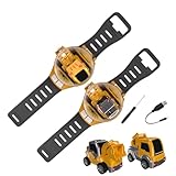 Watch fern Control Car Toy, Fernbedienungs -Uhr -Auto für Kinder,Ausgraben von Auto Uhren Spielzeug | 2,4 GHz Langstrecken -Interaktive Fahrzeuge Spiel mit USB -Ladung, Staubbedeckung für Kinder Mädch
