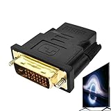 Chaies High-Definition-Multimedia-Schnittstelle zu DVI-Adapter, High-Definition-Multimedia-Schnittstellenkonverter für TV - Stecker-auf-Stecker-High-Definition-1080P-DVI-I-Adapter,Vergoldeter