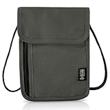 JIEYAO Brustbeutel Brusttasche mit RFID Schutz,Anti-Diebstahl Unisex Reisegeldbeutel Klein Reisepass Tasche Wasserdicht Umhängetasche Damen Herren für Passport Kreditkarten Schlüssel und Reise Zubehör