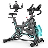 Dripex Heimtrainers Fahrrad mit leise Magnetischem Widerstand und Pulssensor, 10kg Schwungrad Indoor Cycling Fitnessbike mit 150 kg belastbar, Hometrainer