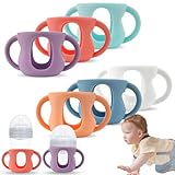 6 Stück Babyflaschen Griff für Avent Baby Bottles,Rutschsichere Silikon Flaschengriff,Easy grip Silikon Babyflaschengriffe Zubehör