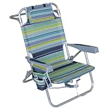 GWFBLID Campingstuhl Faltbar mit Kopfstütze 4-Fach Campingstühle Strandstuhl Liegestuhl für Erwachsene 160kg Klappbarer Angelstuhl mit Kühltasche Getränkehalter Klappstuhl Outdoor Gartenstuhl