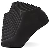 FM London Unisex Plain Trainersocken (Pack Of 12) Trainer Socks, Schwarz, 39-42 EU