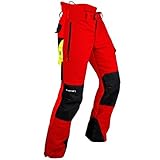 Pfanner Schnittschutzhose Klasse 2 24 m/s, Farbe:rot, Größe:L