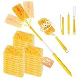 32 Stück für Swiffer Duster Staubmagnet Nachfüllpack Set, 360° für Swiffer staubmagnet nachfüllpack, Staubwedel für Swiffer Teleskopstange Starke Adsorption Tierhaaren, Staub, Allergenen