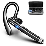 Euakee Bluetooth Headset Wireless Freisprech Telefon, Freisprechanlage Bluetooth Ohrhörer mit CVC 8.0 und ENC Dual Mic Geräuschunterdrückung, Dual Mic V5.0 Freisprech-Bluetooth-Ohrhörer