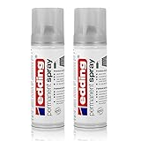 2X edding Permanent Spray Klarlack seidenmatt 200 ml Acryl-Qualität