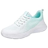 Laquieio Golfschuhe für Damen, sportlich, für Trekking, Wandern, hergestellt für Damen, elastisch, leicht und robust, grün, 38 EU