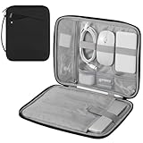 MoKo 13-14 Zoll Laptop Tasche Tragetasche mit Griff, Gepolsterte Schutz Reisetasche für Neue 13-Zoll Mac Air/Pro M4, 14' Mac Pro M3/M2/M1, 13' MacAir M3/M2/M1, Schwarz