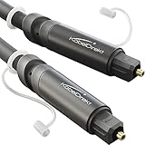 KabelDirekt – TOSLINK-Kabel, optisches Audiokabel – 5 m – Glasfaserkabel für Soundbar mit Schutzkappe (TOSLINK auf TOSLINK, digitales S/PDIF-Kabel, Stereoanlage/Verstärker, Heimkino, Xbox One/PS4)