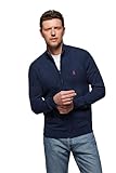 Polo Club Herren Pullover Langarm mit V-Ausschnitt und Knöpfe - Strickjacken 100% Baumwolle - Winterjacke