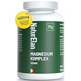 Magnesium Hochdosiert Kapseln - 807mg pro KAPSEL, davon 400mg elementares Magnesium, Magnesium Komplex 5 in 1：Magnesium Bisglycinat, Citrat, Malat, Taurate, Oxid, Vegan, in Deutschland produziert