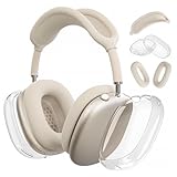 Woyinger Silikon-Schutzhülle für AirPods Max (2024/2020), transparente weiche TPU-Ohrmuschel-Abdeckung, Ohrpolster, Kopfbandabdeckung für AirPods Max (USB-C/Lightning), transparentes Zubehör für Apple
