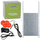 Kerbl 70546 Automatische Hühnertür Set inklusive Schiebetüre, Hühnerklappe Geflügelklappe Geflügelstallklappe Tür 300 x 400mm