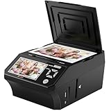 Digitaler Film- und Diascanner– Mit 5-Zoll-LCD-Bildschirm, konvertiert 35-mm- und 110-mm-Filme, Fotos und Visitenkarten in hochauflösendes 22-MP-JPEG, enthält 8-GB-SD-Karte.