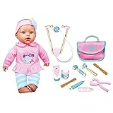 Lissi 35,6 cm Babypuppe & Doktor-Set – Holzzubehör