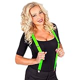 W WIDMANN MILANO Party Fashion - Neon Hosenträger,80er Jahre Accessoire, Fasching