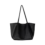 MOSAMHUA Damen Leder Umhängetasche, Weiches Leder, Große Weekender Shopper Tasche für Beruf & Freizeit, Leichte Handtasche für Arbeit, Laptoptasche, Schultertasche mit Innentasche