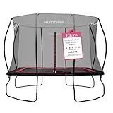HUDORA Trampolin 4square - 244x366/215x305cm großes, rechteckiges Outdoor Trampolin - Rechteckiges Sporttrampolin für bis zu 120kg - Familien-Trampolin mit hoher Sprungkraft - Qualitäts-Trampolin