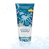 Jean & Len 2in1 Duschgel und Shampoo für muntere Unterwasserfreunde, ohne Tränen, extra milde Formel, speziell für zarte Kinderhaut und -haare, vegan, ohne Parabene und Silikone, 200 ml