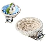 MEISO Brutnest aus Baumwollseil für Vögel, Bett für Wellensittiche, Sittiche, Nymphensittiche, Kanarienvögel, Finken, Rosenköpfchen, kleine Papageien, Nistkasten