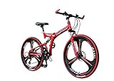 Mountainbike 21 Speed ​​ u200b u200bUnisex Dual Suspension Mountainbike Hochkohlenstoffstahl 24 Zoll 26 Zoll Integralrad Doppelscheibenbremse Stude