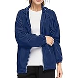 Generisch Damenwinterjacken Zipper Mantel Langarm Mantel Mit Windschutz Tasche Lose Mantel Damen Windjacke Rot (Navy, XL)