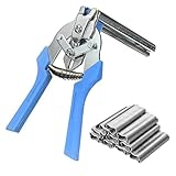 Wurstclipper Zange, 1 Satz Zaunzange Hog, Ringzange Hog, Drahtbefestigungszange, 600 Stück M Clips, für Matratzen Auto Kissen Sofas Zäune Pet Käfige